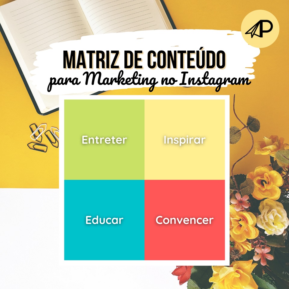 Matriz de conteúdo para marketing digital no instagram